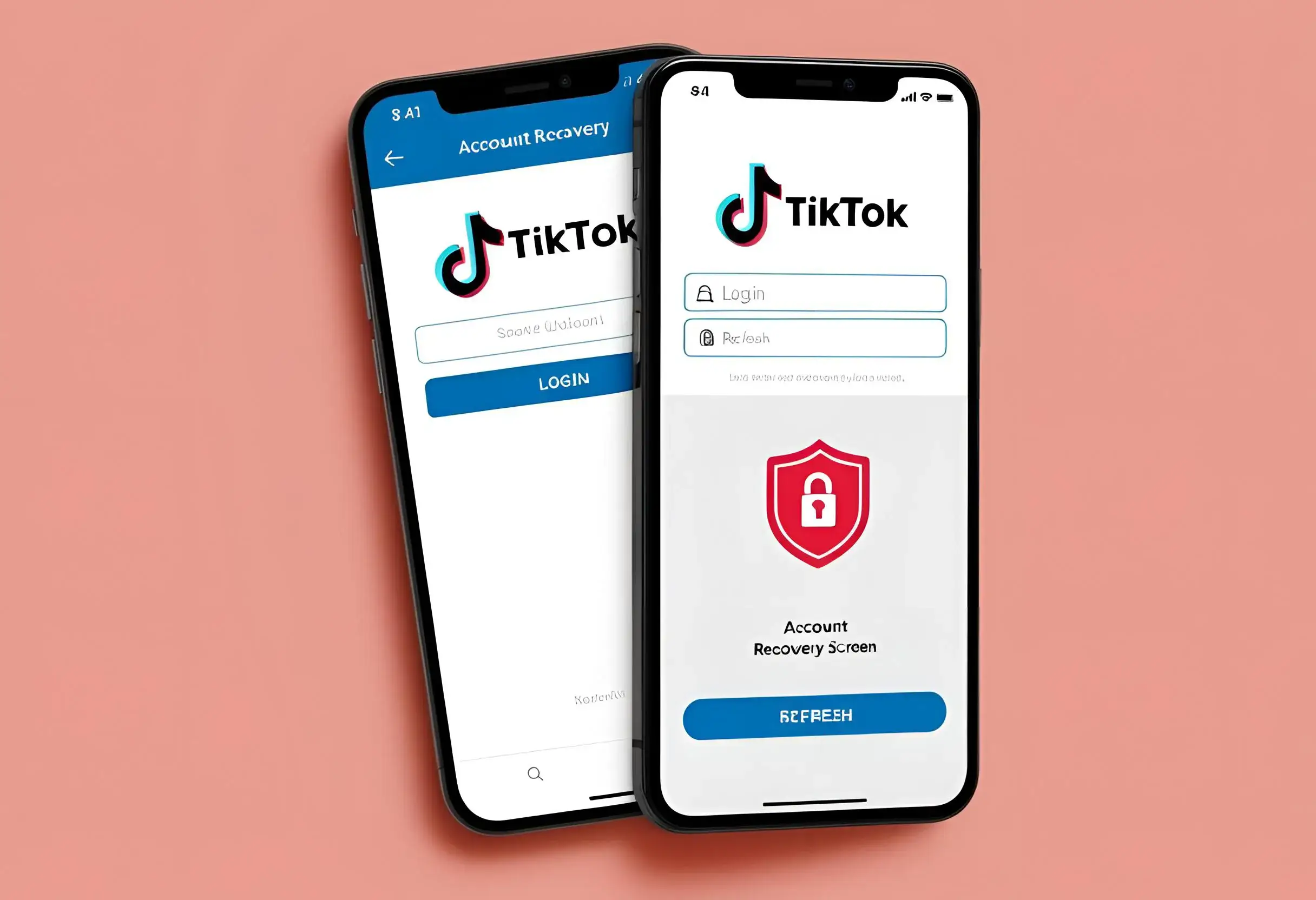 Recovering a TikTok Account on a Phone Screen