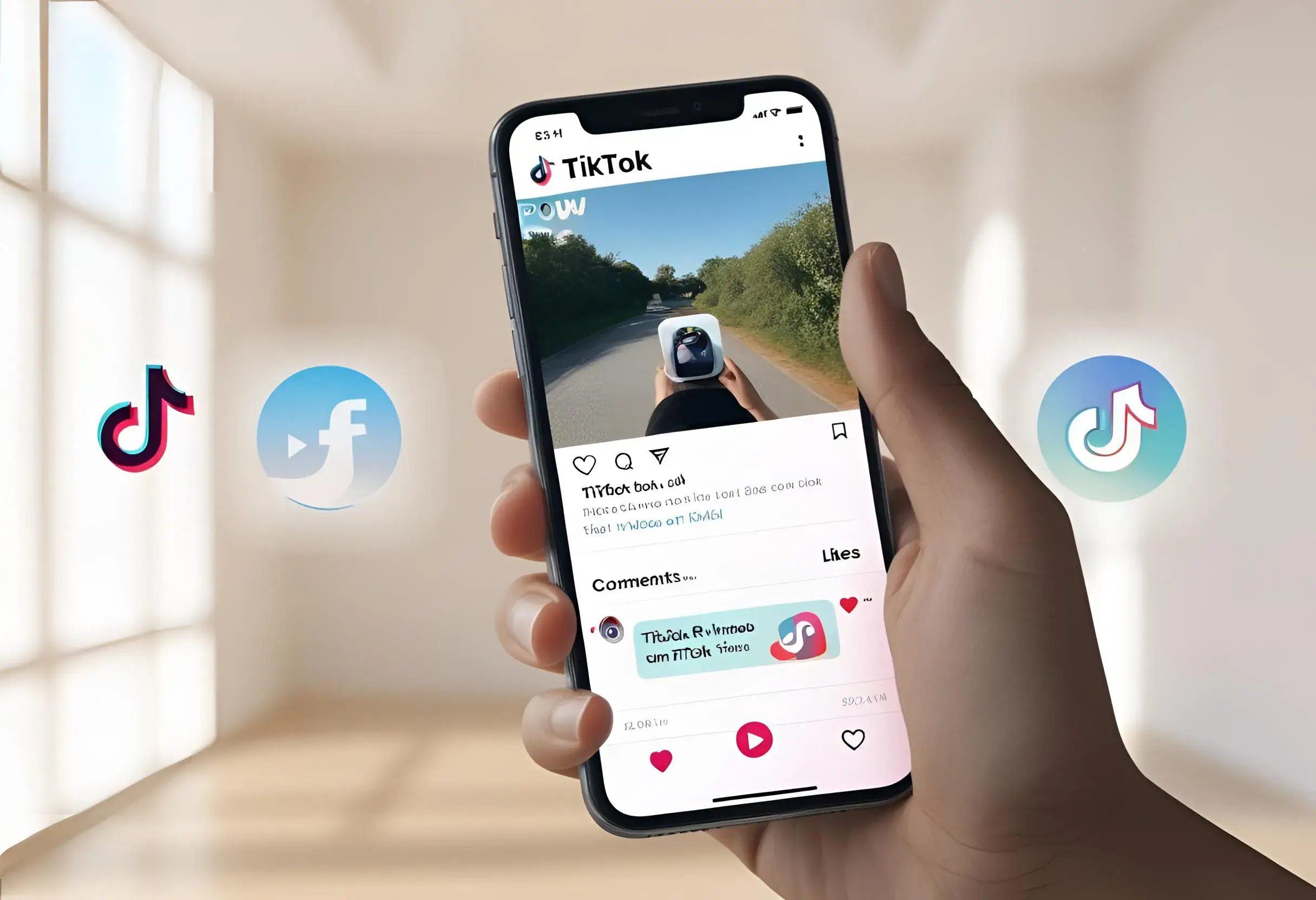 POV video on a smartphone screen with TikTok interface