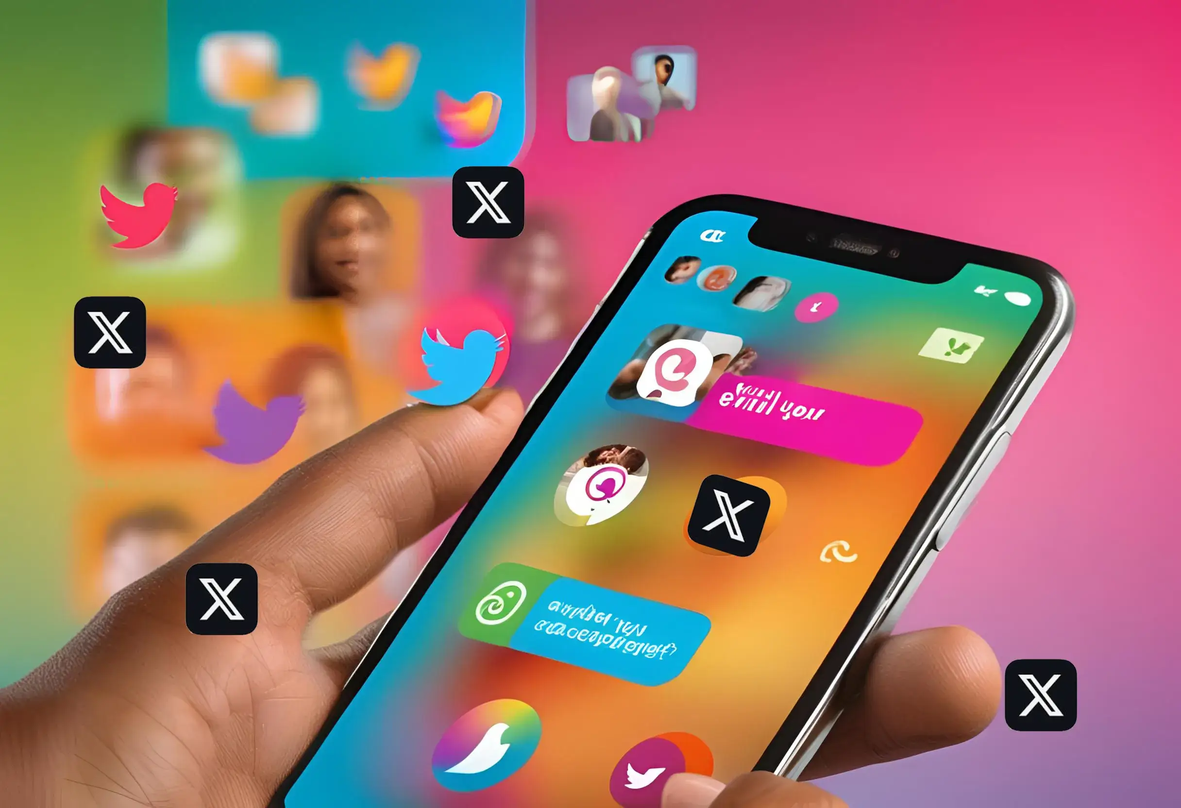 X (Twitter) platform features shown on a mobile screen