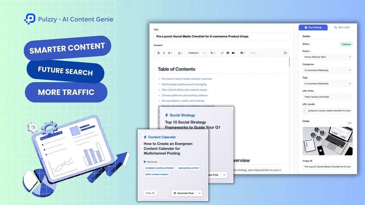 Pulzzy Content dashboard
